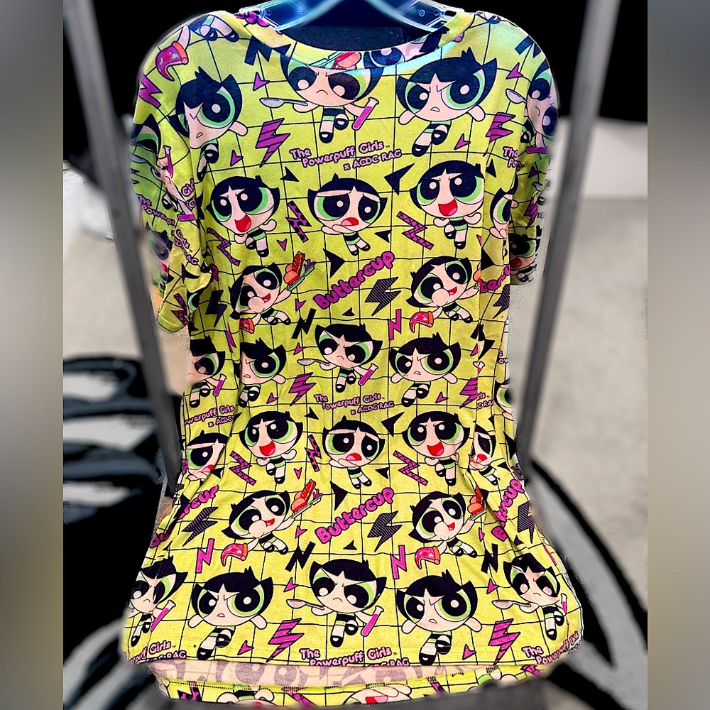 AC/DC RAG Harajuku Buttercup Powerpuff Girls Long Top
